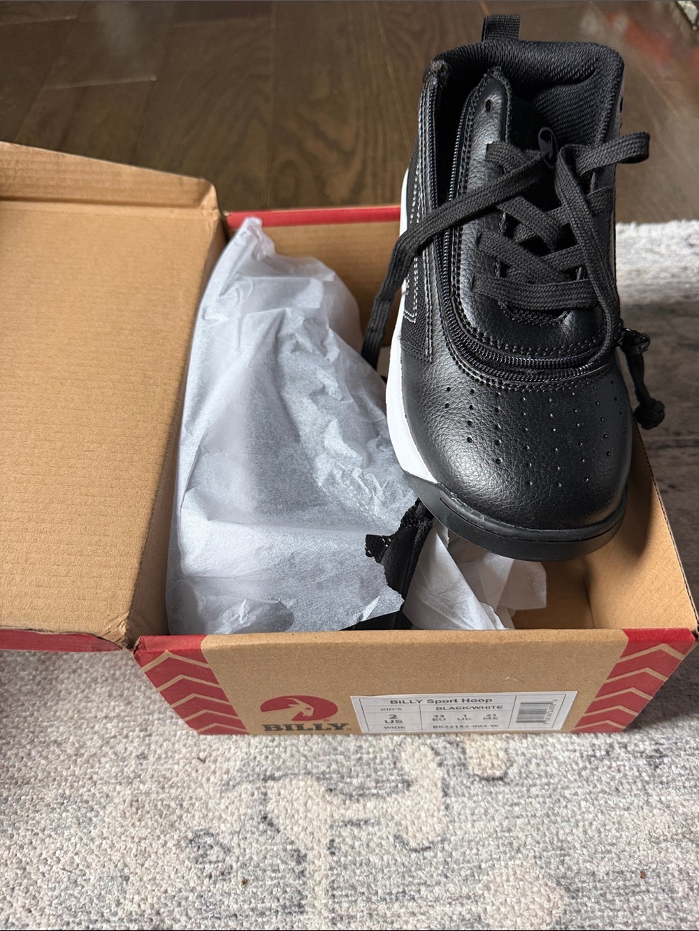 Kids BILLY adaptive Black Athletic Shoes - Lightweight Comfort